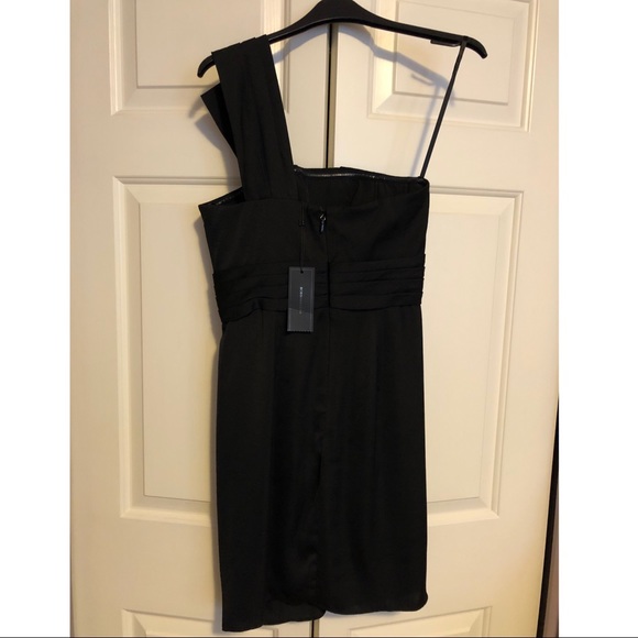 💜BCBG Maxazria One Shoulder Bow Cocktail Dress - Picture 3 of 10